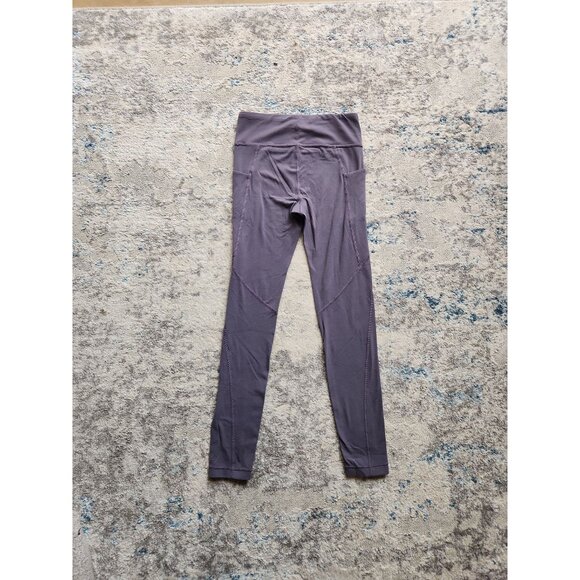Athleta Girl Size Large 12 High Rise Stash Your Treasures Tights Purple Athletic - Picture 1 of 4